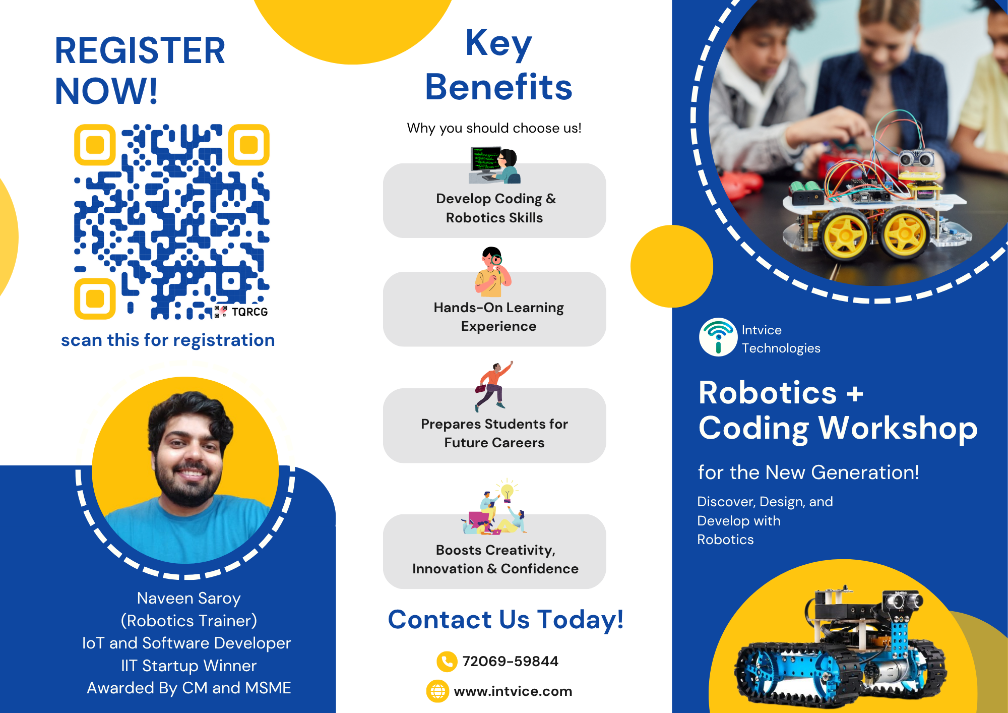 Robotics + Coding Workshop Poster